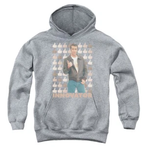 Happy Days Kids Hoodie Fonzie Innovator Athletic Heather Hoody - Picture 1 of 1
