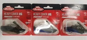 3-Heavy Cover Weedless Jig 3/4 oz Powerbait Silicone Berkley 5/0 Hook Okeechobee - Picture 1 of 2
