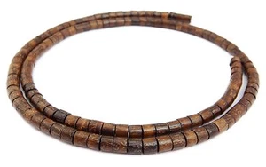 😏 Goldregenholz Perlen Walzen ca. 5 mm Strang Spacer Natur Holzperlen 😉 - Bild 1 von 1