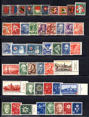 SWITZERLAND 1919-1950 COLLECTION OF 125 STAMPS, MINT & USED - Image 1 of 3