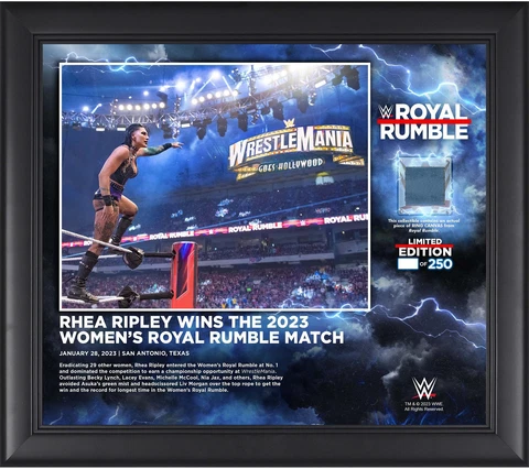 Rhea Ripley WWE Framed 15" x 17" 2023 Royal Rumble Women's Royal Cover