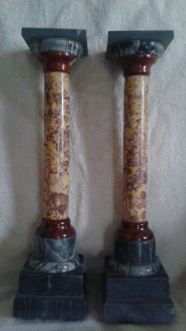 19th Century Pair of Italian Marble Grand Tour Doric Columns Cover