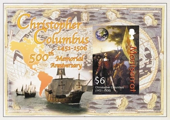 Montserrat 2006 - Cristóvão Colombo - Folha de selo lembrança Scott #1165 - MNH - Imagem 1 de 1