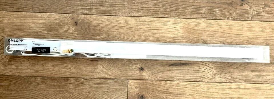 Ikea OMLOPP LED Countertop Lights 24" Aluminum 004.303.64 Brand New