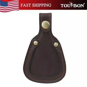 TOURBON Tiro Marrone Vera Pelle Protezione Punta Pad Pistola Canna Riposo Caccia - Foto 1 di 7