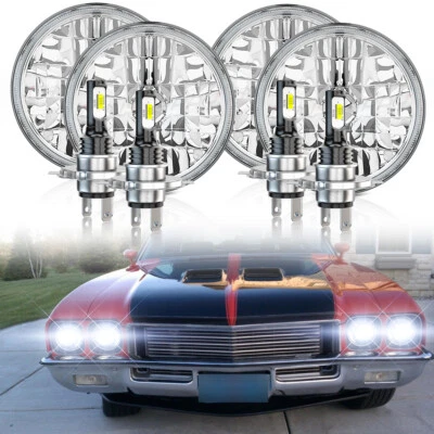 for Buick Skylark 1961-1972 GS 455 5 3/4 5.75" Headlights LED High/Low H5006 - Image 1 of 4