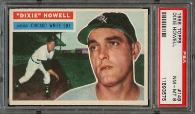 BB - 1956 Topps - #149 - Dixie Howell - PSA 8 - NM-MT - Image 1 of 2