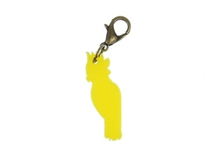 Cockatoo Charm Bracelet Miniblings Lasered Parrot Acrylic Glass Yellow - Picture 1 of 4