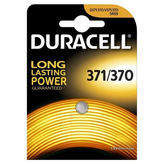 Duracell 371 Silver Oxide 40 mAh 1.55V Button Cell Watch Battery