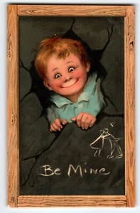 Frances Brundage Be Mine Bright Eyed Boy Valentine No 101 Postcard Tuck 1909 - Picture 1 of 2