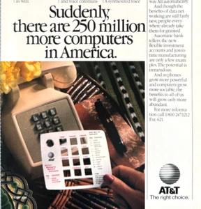 AT&T Unified Messaging Combining Voice & Data Computers Vintage Print Ad 1987 - Picture 1 of 5