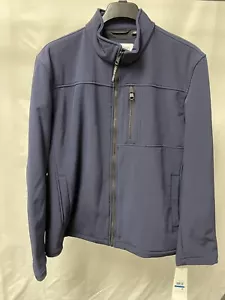 Calvin Klein Mens Navy Softshell Long Sleeve Pockets Full Zip Jacket Size XL - Picture 1 of 12