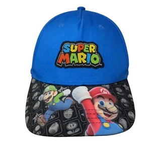 Super Mario Youth Snapback Hat Multicolor OSFM Adjustable Patch 5 Panel - Picture 1 of 9