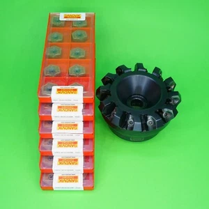 Wendeplattenfräser SANDVIK Ø80mm Z12 № S-60-080Q27-09HX + WSP 60 Stück NEU - Picture 1 of 9