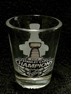 2014 STANLEY CUP CHAMPS Champions shot GLASS LA LOS ANGELES KINGS - Picture 1 of 1