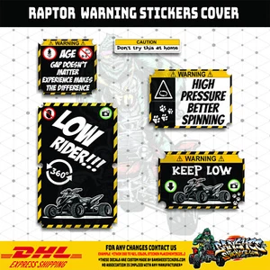 Yamaha Raptor 700R Warning Stickers Fit's Perfect On Top Of Oem Warning Label - Picture 1 of 1