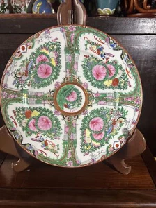 Chinese *FAMILLE ROSE* floral Birds Oriental Plate 26cm - Picture 1 of 9