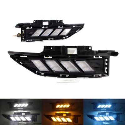 3 Color LED DRL for Hyundai Kona 2018 2019 2020 2021 Daytime Running Light Turn - Imagem 1 de 4