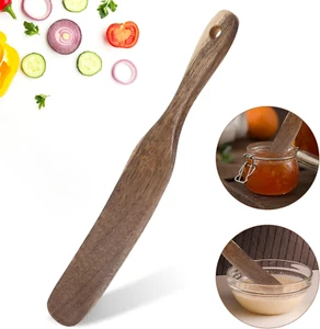 Wooden Skinny Spurtle, 10” Bread Mixing Stirring Stick for Sourdough Starter, Wo - Picture 1 of 7