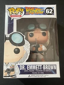 Funko POP Regreso al Futuro 62 Dr Emmett Marrón Caja Error en Protector Suave - Imagen 1 de 13