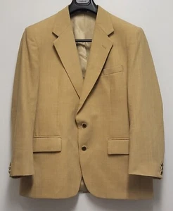 Academy Award Mens Suit Jacket 44" Chest Blazer Detailed Buttons USA Made Gold - Picture 1 of 20