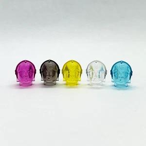 Lot of 5 Lego Star Wars Prototype Trans Colors C-3PO Hairpiece Minifigure Error - Picture 1 of 3