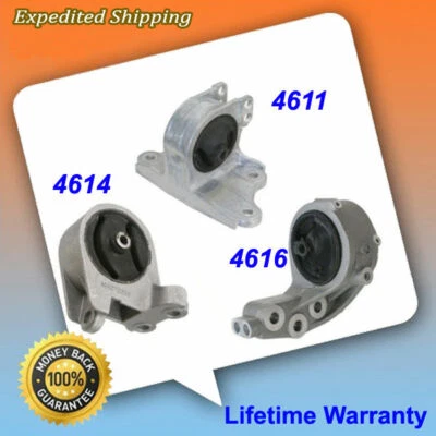 2000-2005 Mitsubishi Eclipse 3.0L Motor & Trans. Mount 3PCS for Auto Trans. M604 - Image 1 of 4