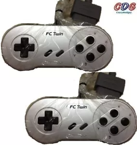 Silver 2 x FC Controller for FC Twin NES/SNES Video Game System - Picture 1 of 1