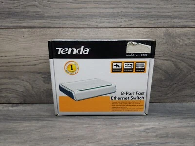 Tenda Network S108 8-Port 10/100 Mbps Desktop Switch Brand New - Image 1 of 4