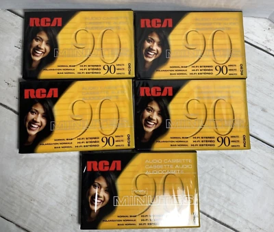 RCA RC90 Cassette 90 Minutos Cintas 5 Cintas, Nuevo Precintado Foto 1 de 3