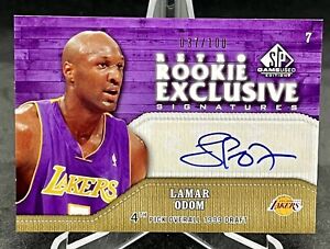 2009 SP Game Used Retro Rookie Exclusive Signatures Lamar Odom Auto /100 