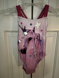 NWT Gymboree Girls Swimsuit Unicorn One-Piece Swimsuit Size 4 XS - Picture 1 of 6
