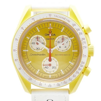 OMEGA x Swatch Moon Mission to the Sun Watch SO33J100 Quartz Yellow Dial Ceramic - Image 1 of 4