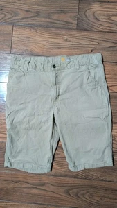 Pantalones Cortos Carhartt Para Hombre Talla 38 Beige/Caqui Calce Relajado Ropa de Trabajo Senderismo Pantalones Cortos - Imagen 1 de 6