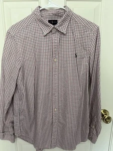 Polo Ralph Lauren Men's Size XL Cotton Spring Plaid Oxford Dress Shirt Preppy - Picture 1 of 7