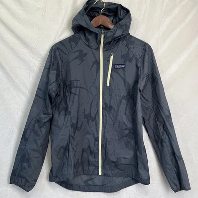 Patagonia Houdini Jacket Tropi Bird Plume Grey Windbreaker Womens Small Hoodie S - Image 1 of 4