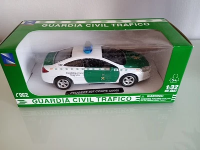 modellino peugeot 407 coupe guardia civil trafico 1/32 newray - Immagine 1 di 2