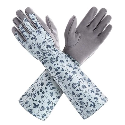 Lange Gartenhandschuhe für Damen Kunstleder Gauntlet Wasserabweisend Rosenhan... - Bild 1 von 4