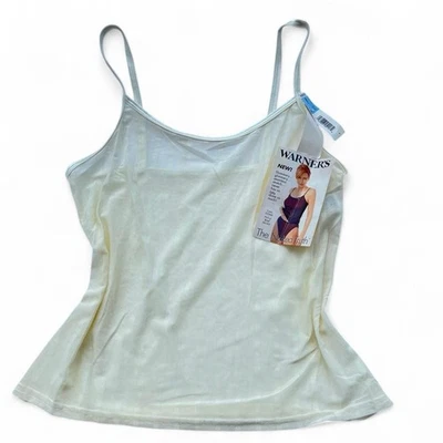 Camiseta sin mangas vintage años 90 Warners Naked Truth crema transparente cami talla M Foto 1 de 4