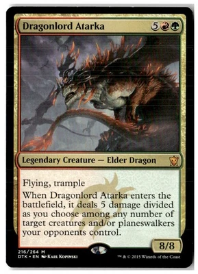MTG Dragonlord Atarka - Dragons of Tarkir Moderately Played English - Image 1 of 2