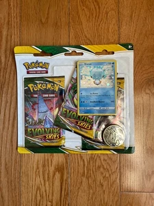 Pokemon TCG Spada e Scudo Cieli Evoluti Confezione da 3 Blister + Carta Promo Gelato - Foto 1 di 3