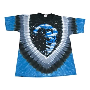 Camicia punto singolo Tye Dye Band Jerry Garcia blu liquido 2006 adulto grande - Foto 1 di 9