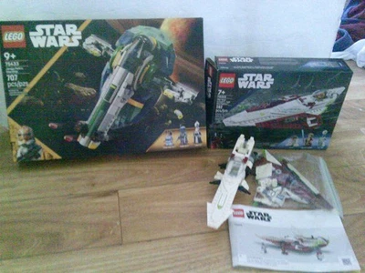 Lego Star Wars Jango Fett's Starship 75433 & Kenobi's Jedi Starfighter 75333 Foto 1 de 4