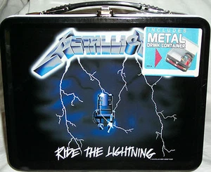 Lunch Box Metallica Pail Tin School Lunchbox Xmas Lunchpail Heavy Metal Gift - Picture 1 of 3