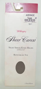 Worthington Sheer Caress Knee Highs Reinforced Toe Average Taupe 41 NEW - Picture 1 of 4