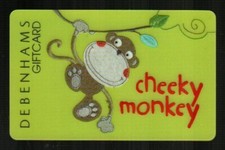 DEBENHAMS ( UK ) Cheeky Monkey 2009 Gift Card ( $0 )