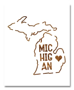 Michigan Stencil - State Stencil - Wiederverwendbare Malerei Zeichenschablone - Bild 1 von 4
