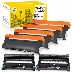 Combo de tóner de tambor DR420 TN450 TN420 para Brother HL-2270DW 2230 2240 HL-2280DW lote - Imagen 1 de 25