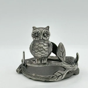 Vintage Bath & Body Works Metal Owl On Tree Branch Tea Light Small Candle Holder - Picture 1 of 9