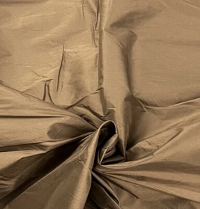 Brown 100% silk dupioni fabric 54” wide Sold By The Yard - Picture 1 of 2